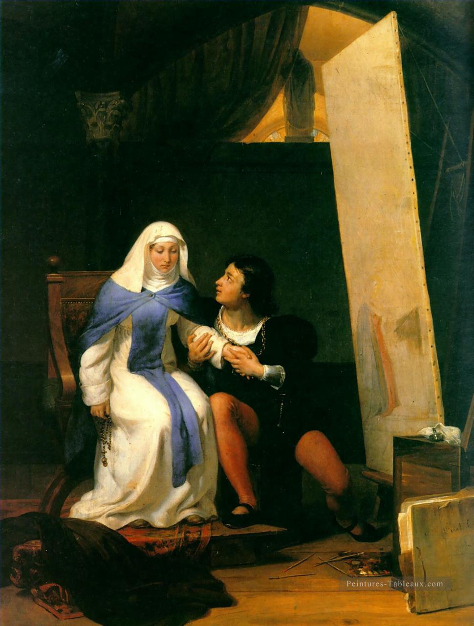 Filippo Lippo Tomber amoureux de ses histoires de modèle 1822 Hippolyte Delaroche Peintures à l'huile